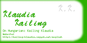 klaudia kailing business card